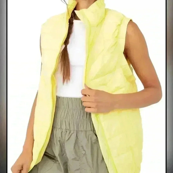 Free People Movement Piper Packable Vest in Acid Lime LIKE NEW - Picture 5 of 8